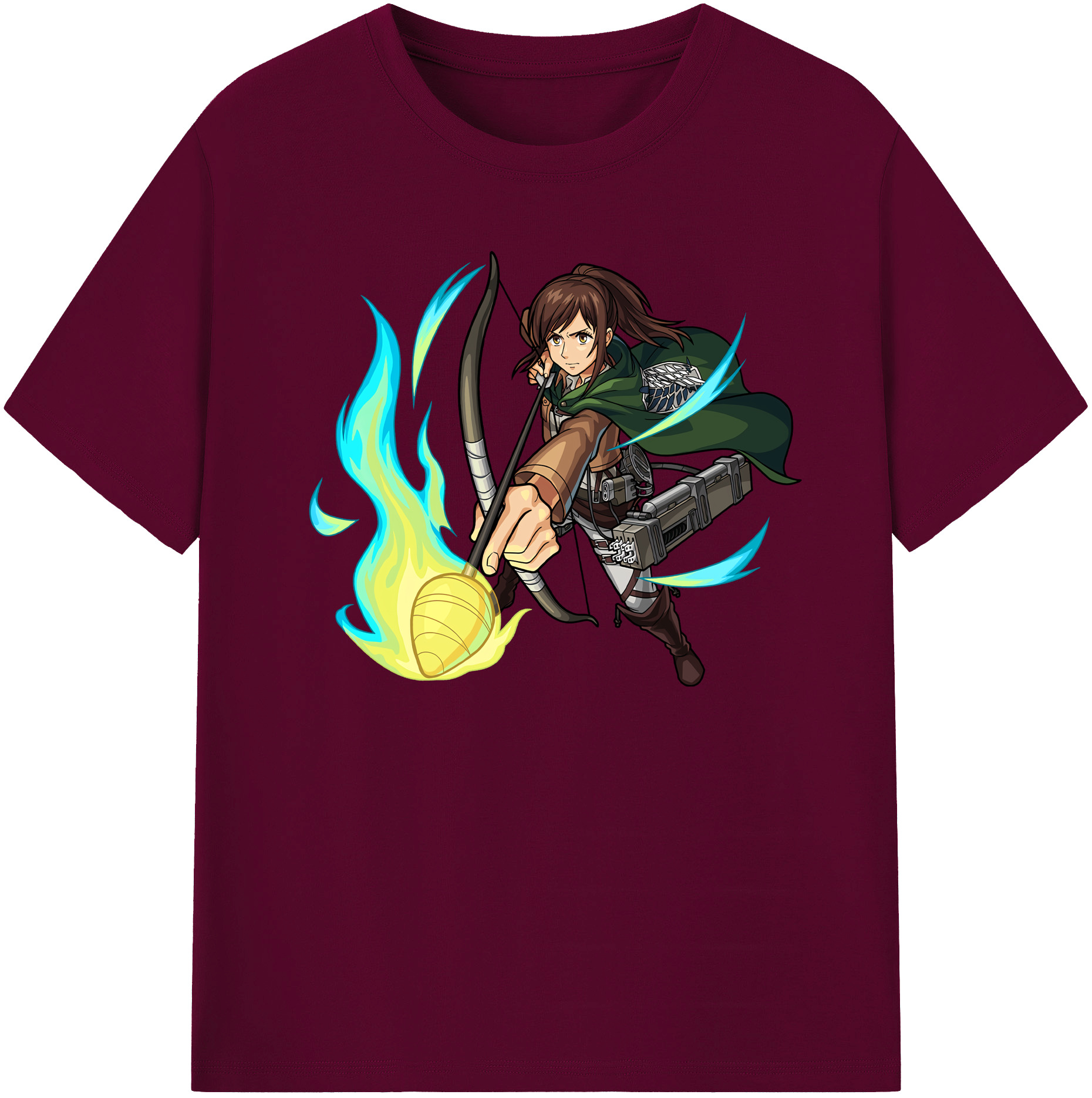 （画像用） 進撃の巨人 サシャ·ブラウス Attack on Titan Sasha Blaus レディースカジュアルプリントTシャツ（綿100％）